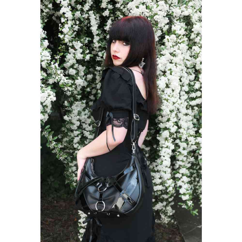 Jawbreaker - Gothic Chain Schultertasche - Schwarz